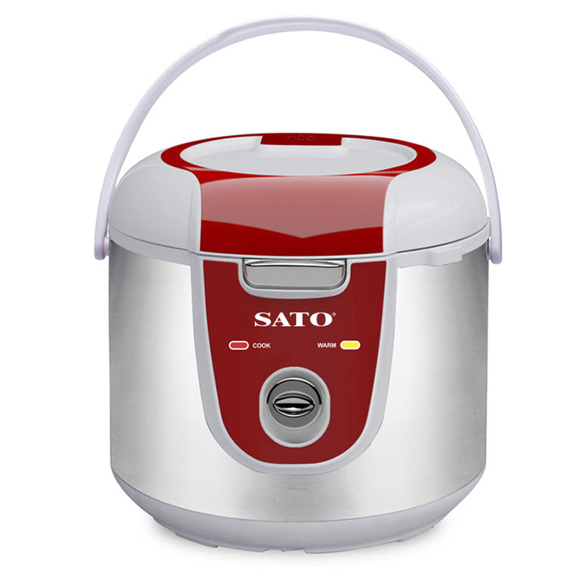 Nồi Cơm Điện SATO 18Q023 1.8L - Thiết kế quai xách chắc chắn, chống tràn tốt, nút điều khiển đơn giản, tiện dụng - Miễn phí vận chuyển toàn quốc - Hàng chính hãng