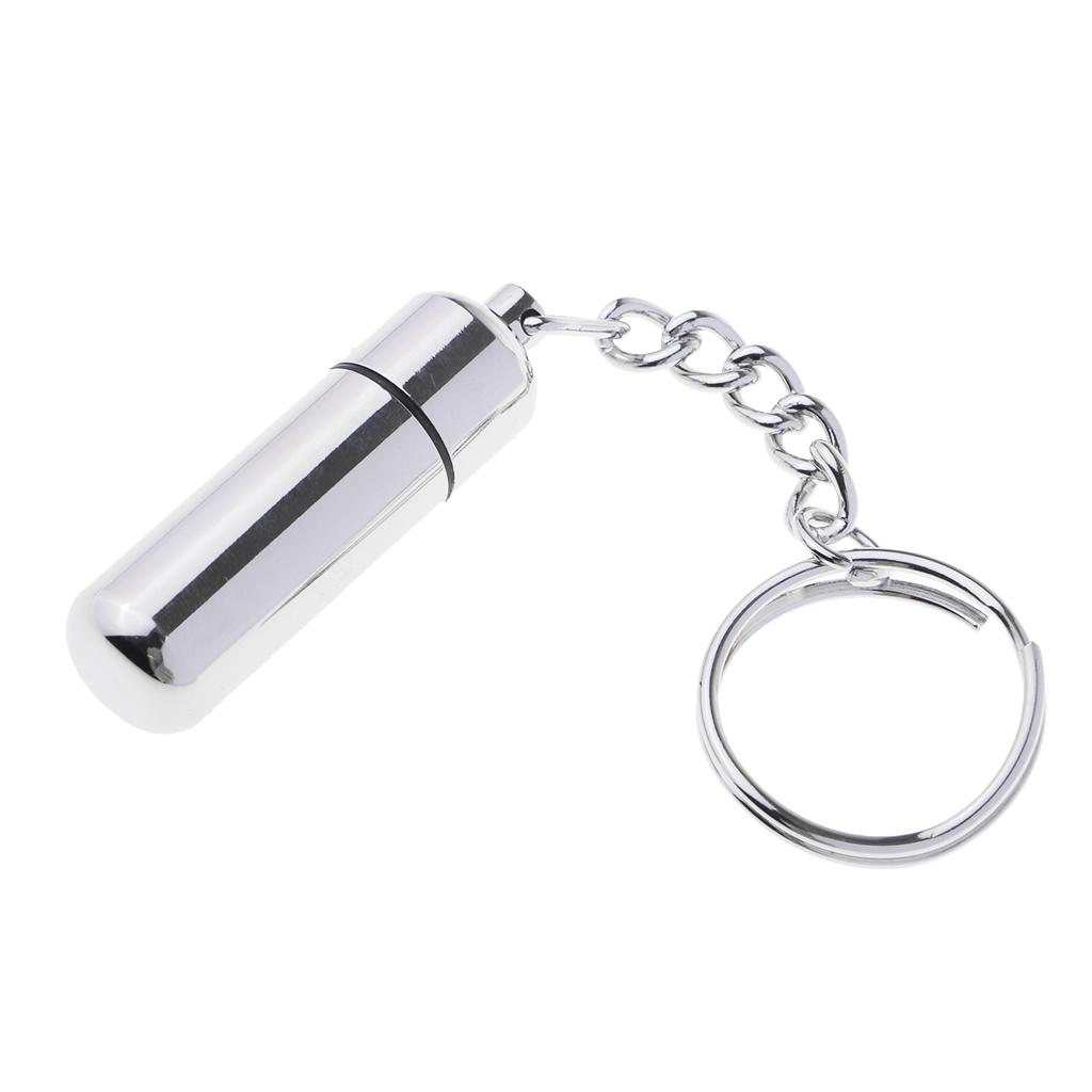 Cigar Punch Keychain – Stainless Steel Silver - Pocket Cigar Punch Tool Double Blades - Key Ring Holder for Men - 4.4cm