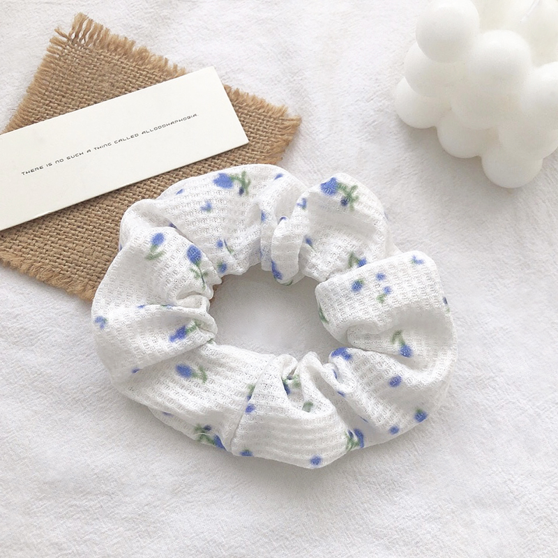 Scrunchies buộc tóc họa tiết hoa nhí vintage, nữ tính thanh lịch PK711