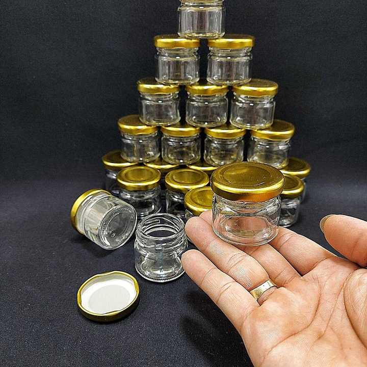 Hũ Thủy Tinh Nhỏ 30ML mẫu Trụ Tròn nắp thiếc vàng – Lọ đựng mật ong, sữa ong chúa, thực phẩm, mỹ phẩm