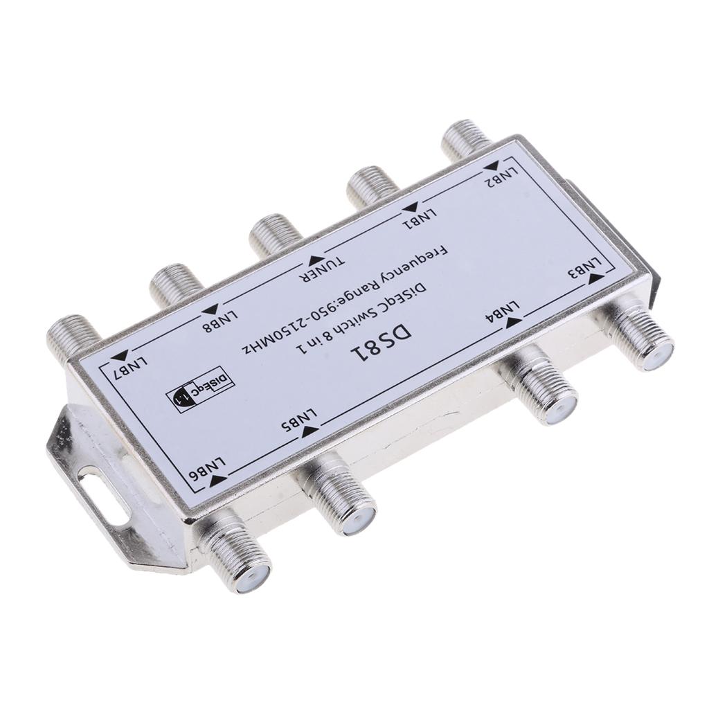 Satellite Switch Max 8 Output Multi Video Path Multi Switch DS81 Silver