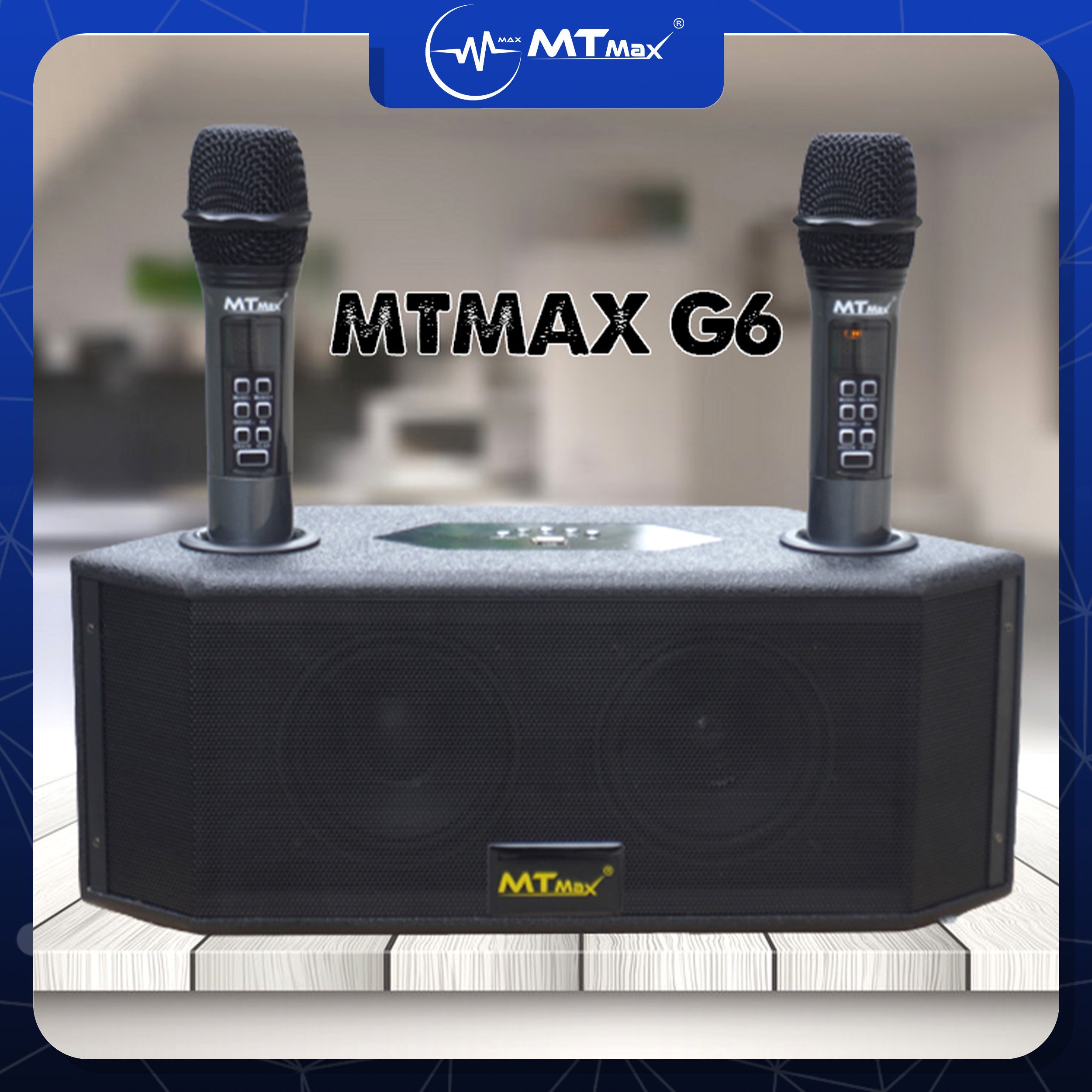 Loa di động MTMAX G6 cao cấp nhỏ gọn hát cực hay 2 mic G6 có thể sạc trực tiếp lại viên pin sạc 18650 cực kỳ tiện ích hàng chính hãng