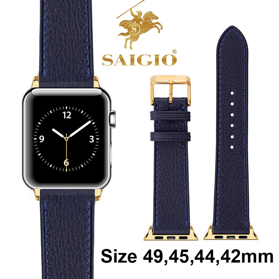 Dây Apple Watch 49mm 45mm 44mm 42mm, Chất Liệu Da Bò Cao Cấp, Dây Đeo Phong Cách Cổ Điển, Tương Thích Các Phiên Bản Series Ultra2/Ultra/SE2/SE/9/8/7/6/5/4/3/2/1