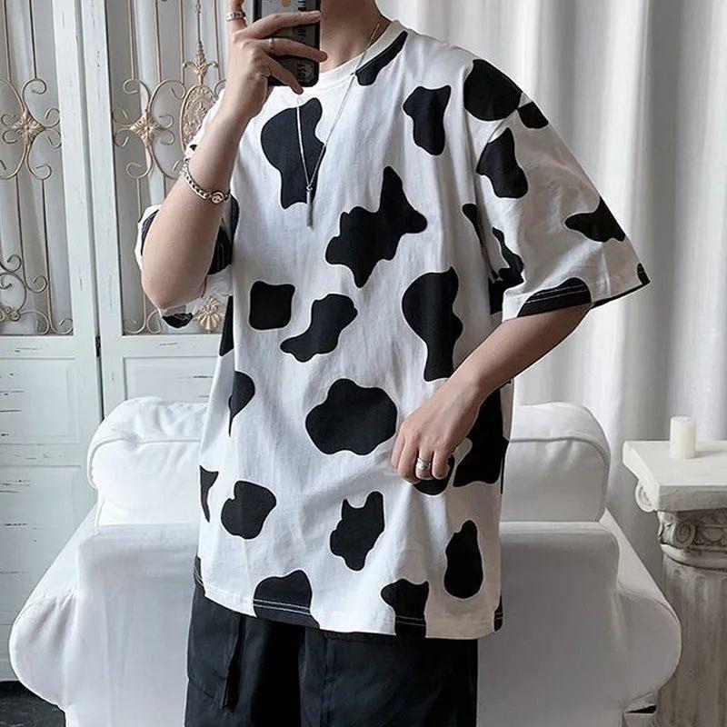 Áo Phông Bò Sữa Unisex Áo Thun Nam Nữ Dáng Rộng Trùm Mông Tay Lỡ