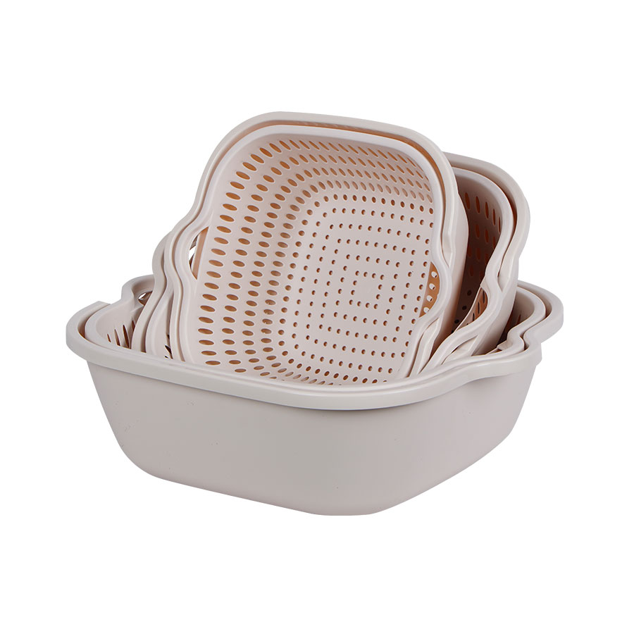 SET 3 SIZE BỘ THAU CHẬU RỔ NHỰA VIỆT NHẬT GỒM 3 RỔ 3 THAU CHẬU