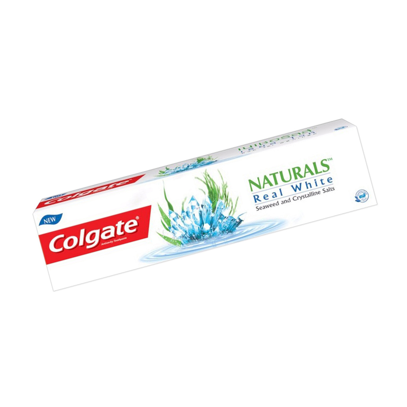 Bộ 3 Kem Đánh Răng Colgate Naturals Real White Seaweed &amp; Crystalline Salts 180g tảo biển &amp; Muối tinh thể làm trắng răng