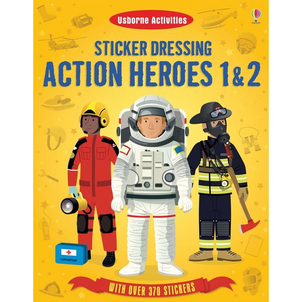 Sách tiếng Anh - Usborne Sticker Action Heroes 1 & 2