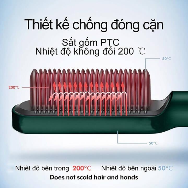 Lược Điện Chải Thẳng Tóc, Uốn Cụp Tóc Chuyên Nghiệp Và Tiện Lợi Công Nghệ ION - Hàng Chất Lượng KST