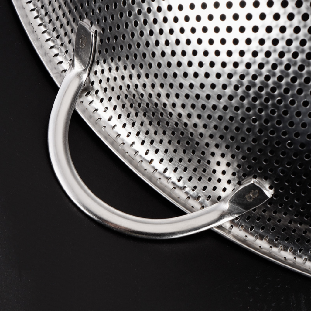 Set of 2 Stainless Steel Strainer & Fruit Washing Bowl Nesting Bowl