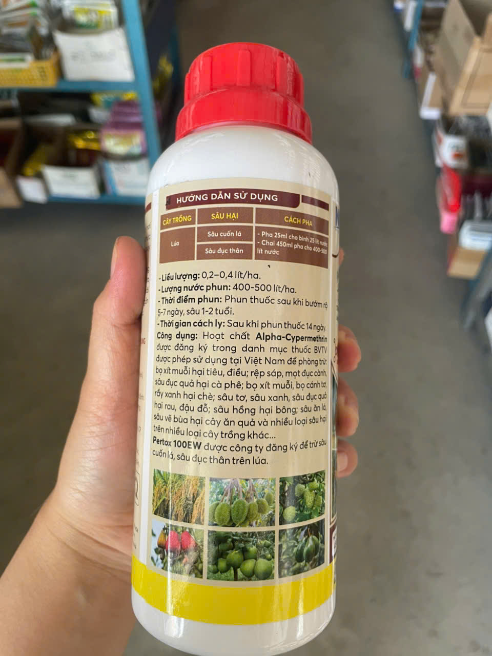 Thuốc trừ sâu đặc trị bọ trĩ, bọ xít muỗi, sâu xanh, sâu tơ và rệp sáp Pertox 100EW (Alpha milk) 450ml