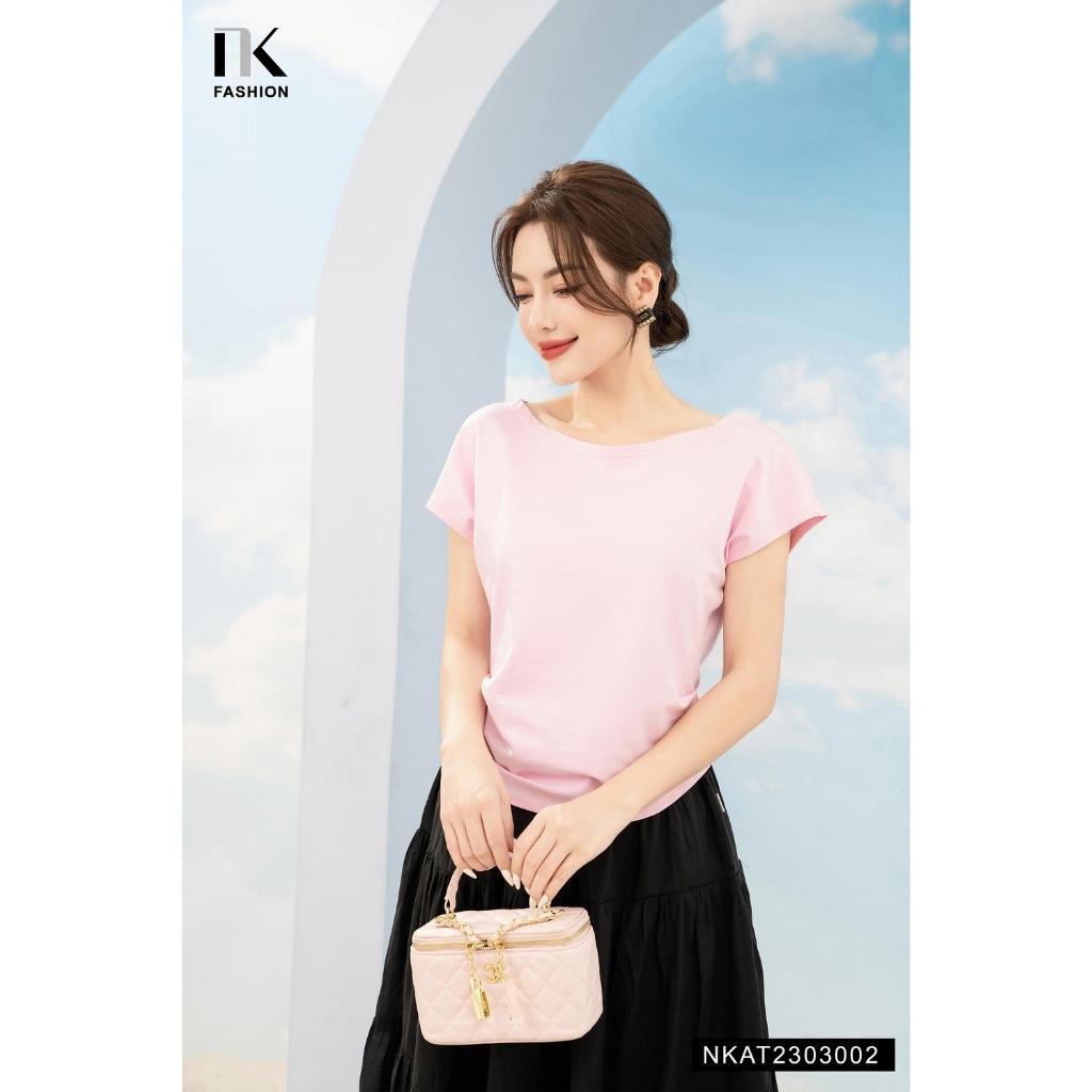 Áo Cổ Thuyền Xếp Gấu NK FASHION Thiết Kế Basic Chất Vải Nhập Hàn Cao Cấp Thoáng Mát Không Nhăn NKAT2303002