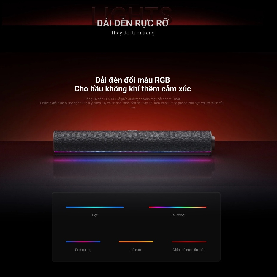 Loa Bluetooth Để Bàn Xiaomi Desktop Speaker | Đèn đổi màu RGB | Nhiều chế độ âm thanh | Micro Tích Hợp | Hàng Chính Hãng