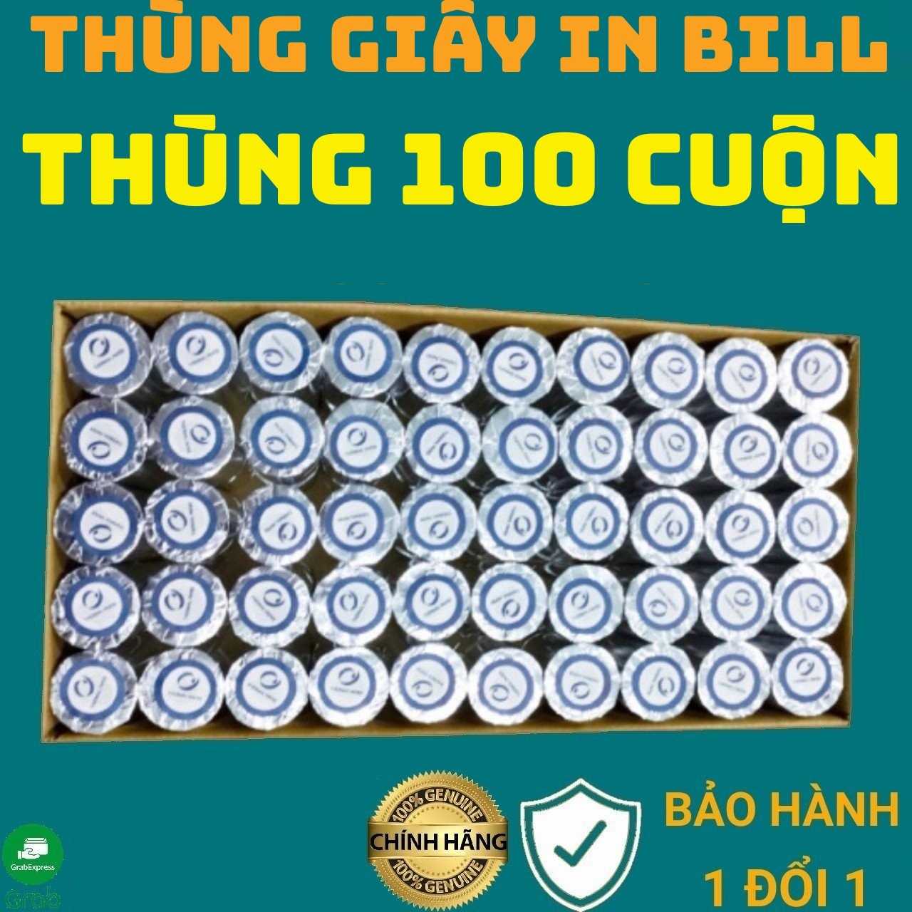 100 cuộn giấy in bill, giấy in nhiệt K80x45