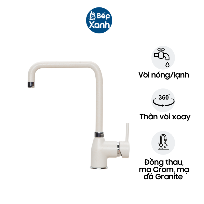 Vòi Rửa Chén Carysil G-2551 - Thân Vòi Xoay 360 Độ - Hàng Chính Hãng