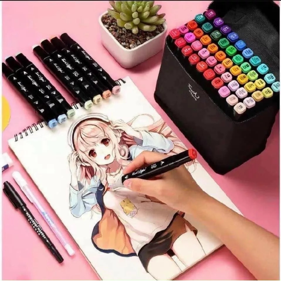 Amazon.com : Artist Permanent Sketch Anime Skin Marker Pen Set for Skin  Tone Pens TouchNew 24 Color Dual Tip Twin Alcohol Based Marker Set : Arts,  Crafts & Sewing