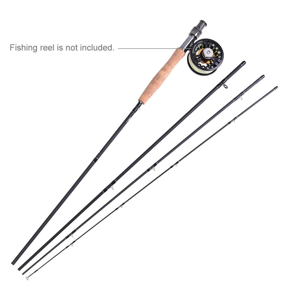 Cần câu cá carbon siêu nhẹ dài 9FT - 2.7m gồm 4 phần, có cán cầm êm tay