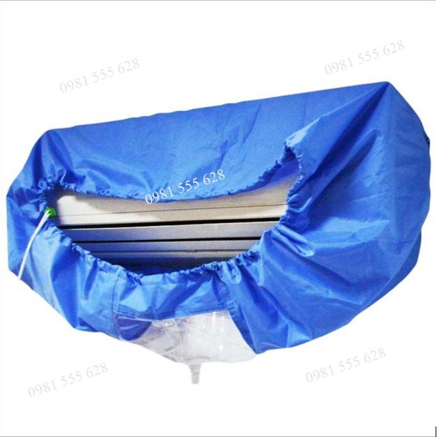 Bạt áo vệ sinh bảo dưỡng máy lạnh trùm kín có ống nước 2,8m đi kèm túi bảo dưỡng điều hòa