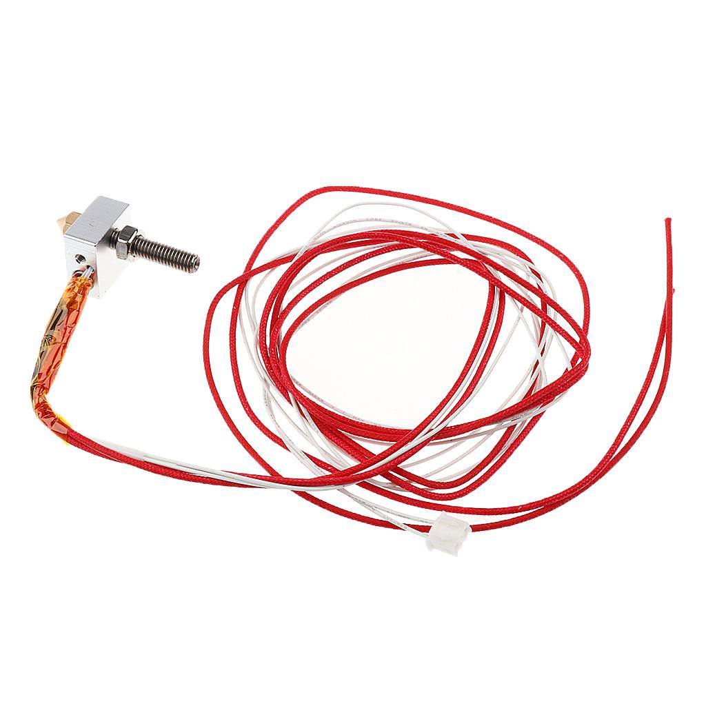 MK8 Hot End Kit 0.4mm Nozzle+ Extruder Throat+Heater Block For 3D Printer