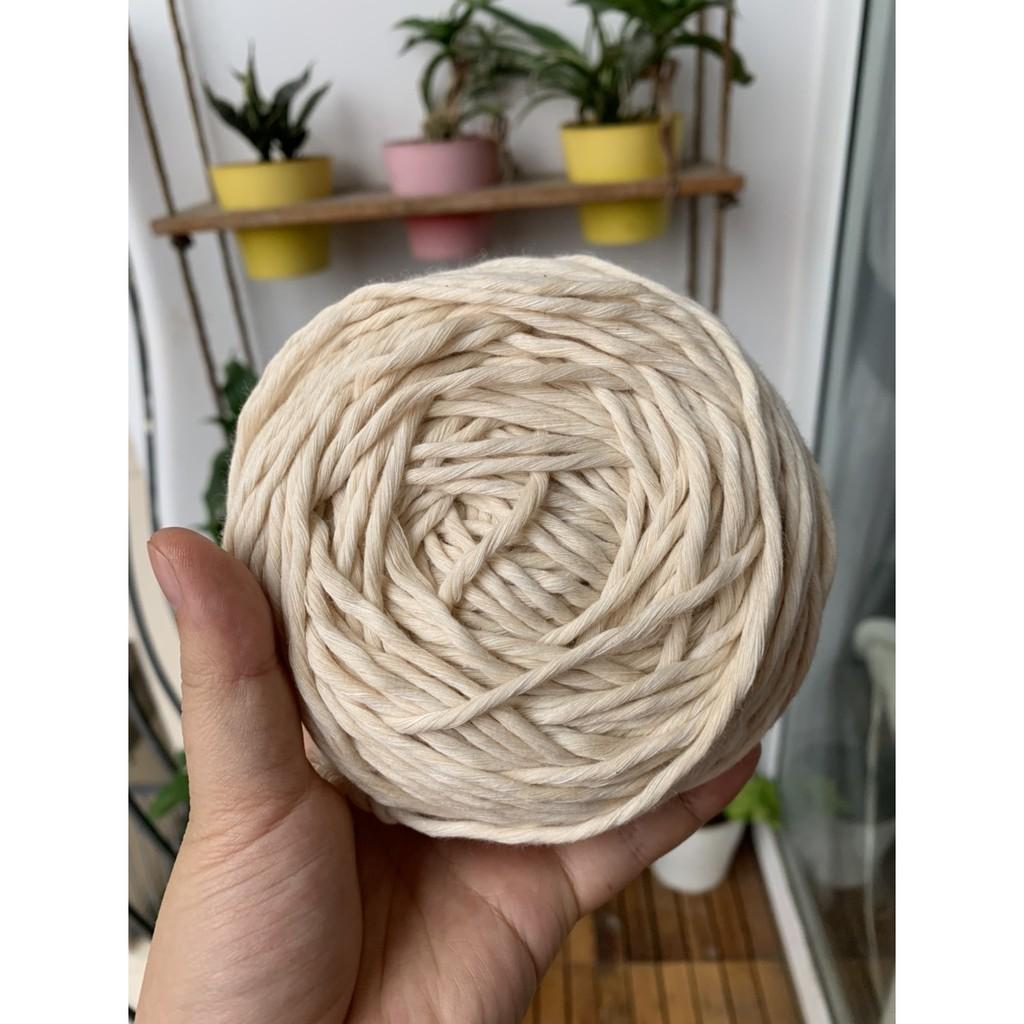 Dây thừng cotton se 1 chiều làm macrame 1kg