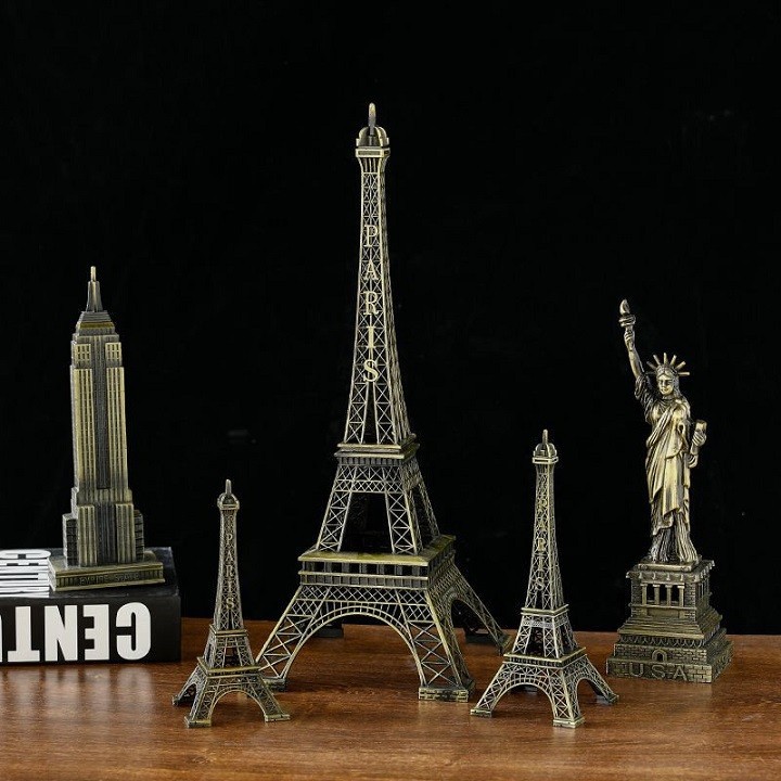 Mô hình tháp Eiffel hợp kim trang trí đẳng cấp, sang trọng - SIZE LỚN CAO 25CM VÀ CAO  32CM