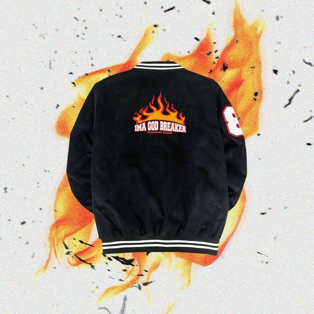 Áo Khoác Dù Nam Nữ Unisex - Áo Khoác Jacket Bombers IGB Màu Đen Siêu Hot -