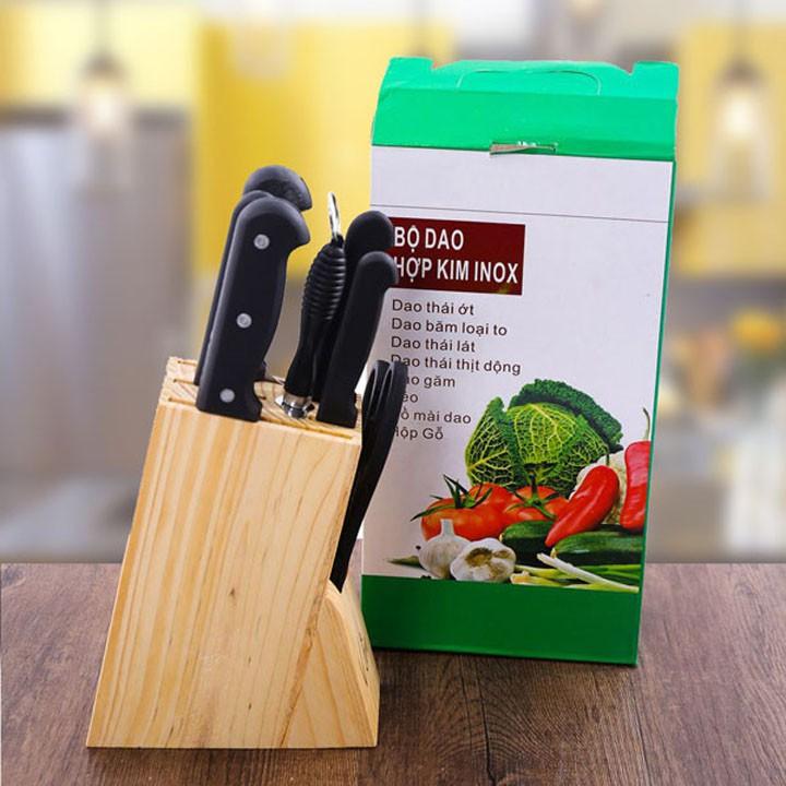 Bộ Dao Kéo 7 Món Hợp Kim Inox Đa Năng
