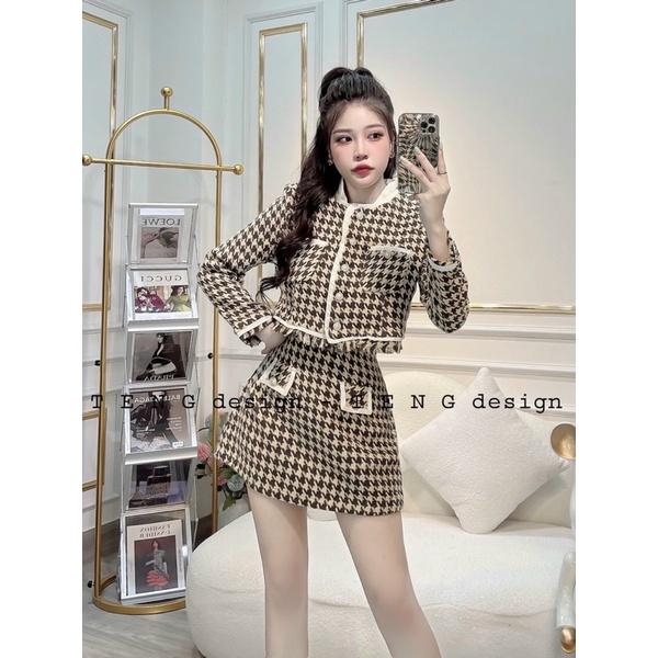 SÉT DẠ HOẠ TIẾT RĂNG SÓI/ SÉT DẠ TWEED