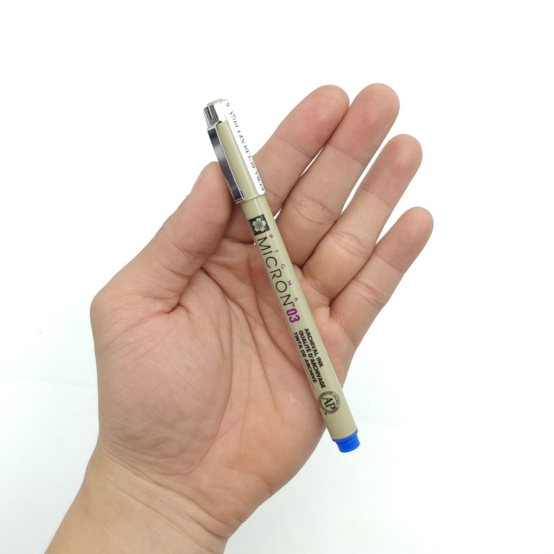 Bút Đi Nét Sakura Pigma Micron 03 - Màu Xanh