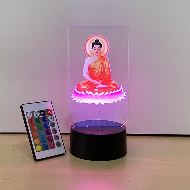 Đèn Led 3D in hình Phật Thích Ca Led-05