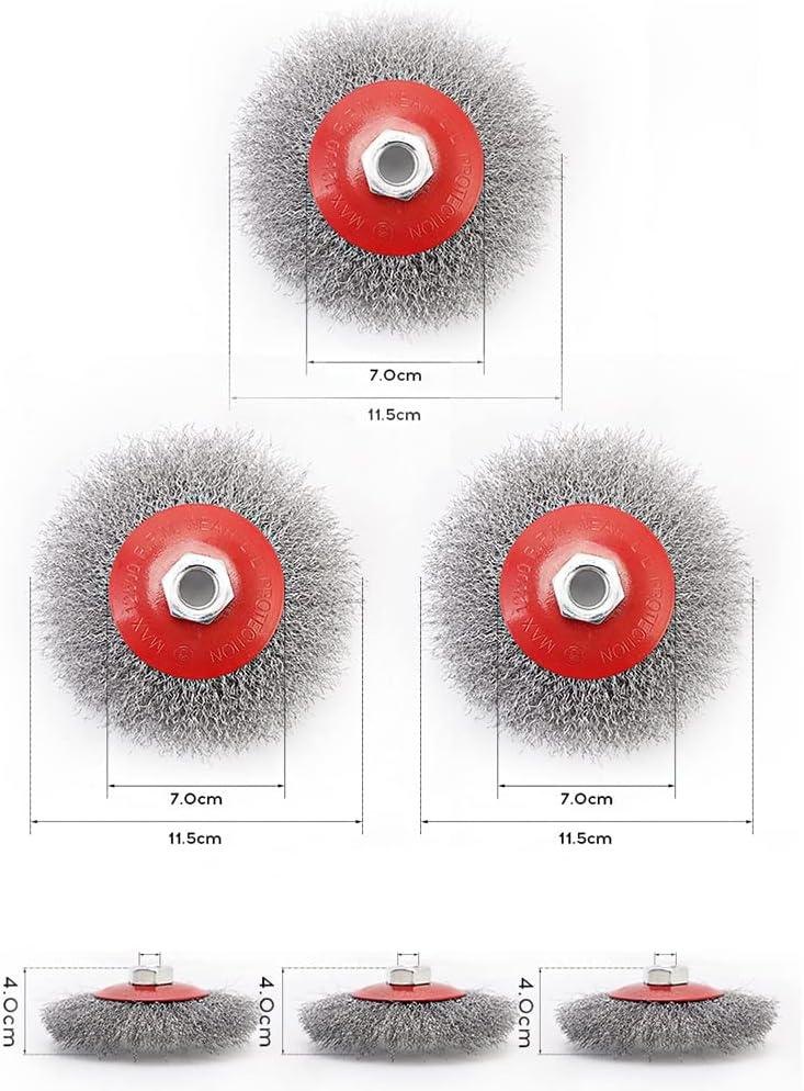 Bộ 3 Chổi Máy Mài Góc Thép Xoắn M14