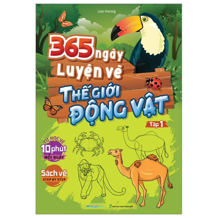 Combo 365 ngày luyện vẽ Thế giới động vật và Nhân vật Manga (4 Cuốn)