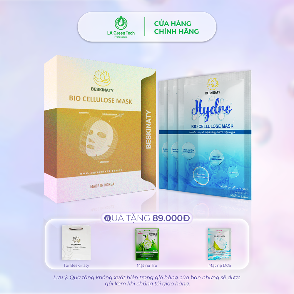 Combo 3 Mặt nạ sinh học BESKINATY Hydro Bio Mask cấp ẩm chuyên sâu cho da Hàn Quốc