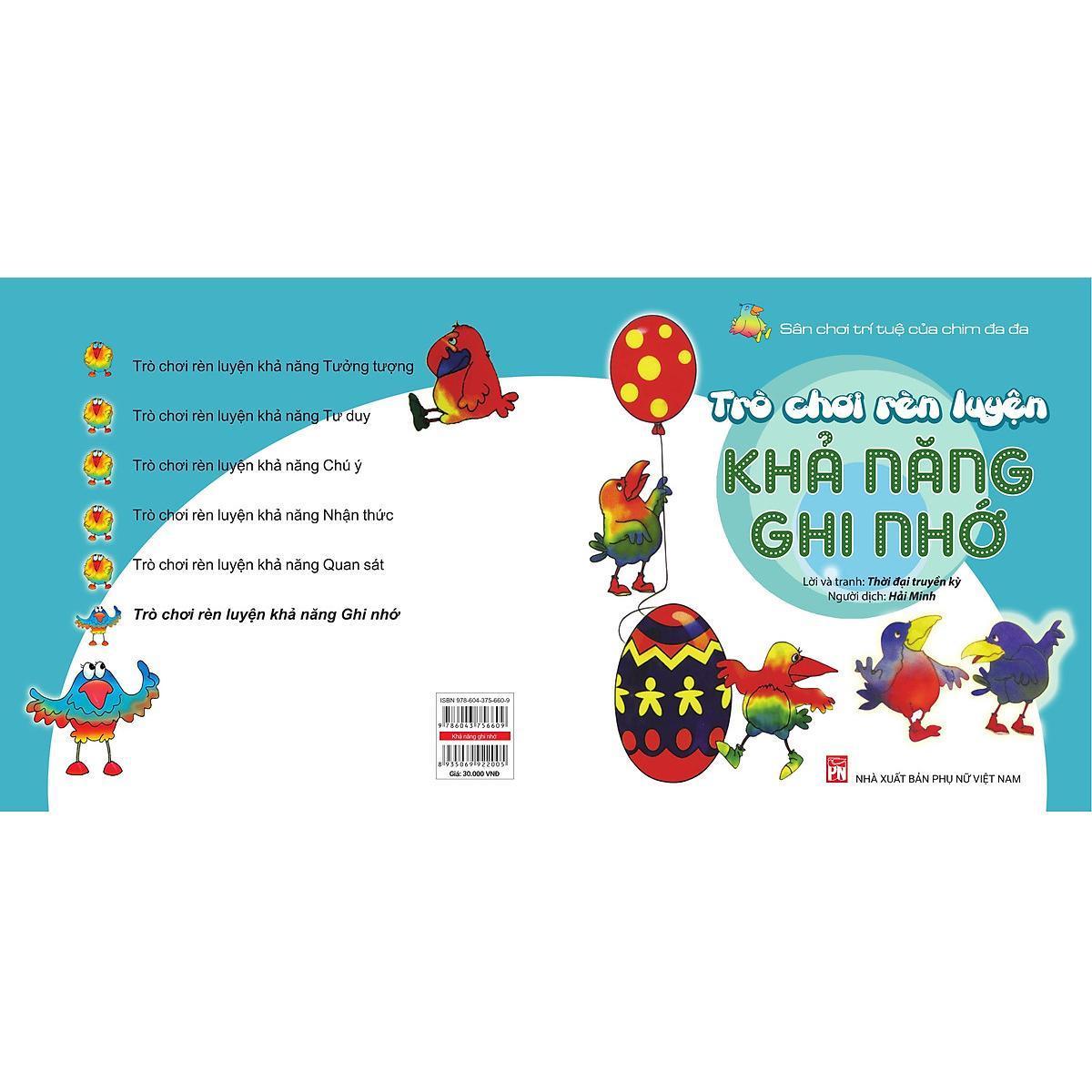 Sách - Trò Chơi Rèn Luyện Khả Năng Ghi Nhớ - Sân Chơi Trí Tuệ Của Chim Đa Đa - NXB Phụ Nữ