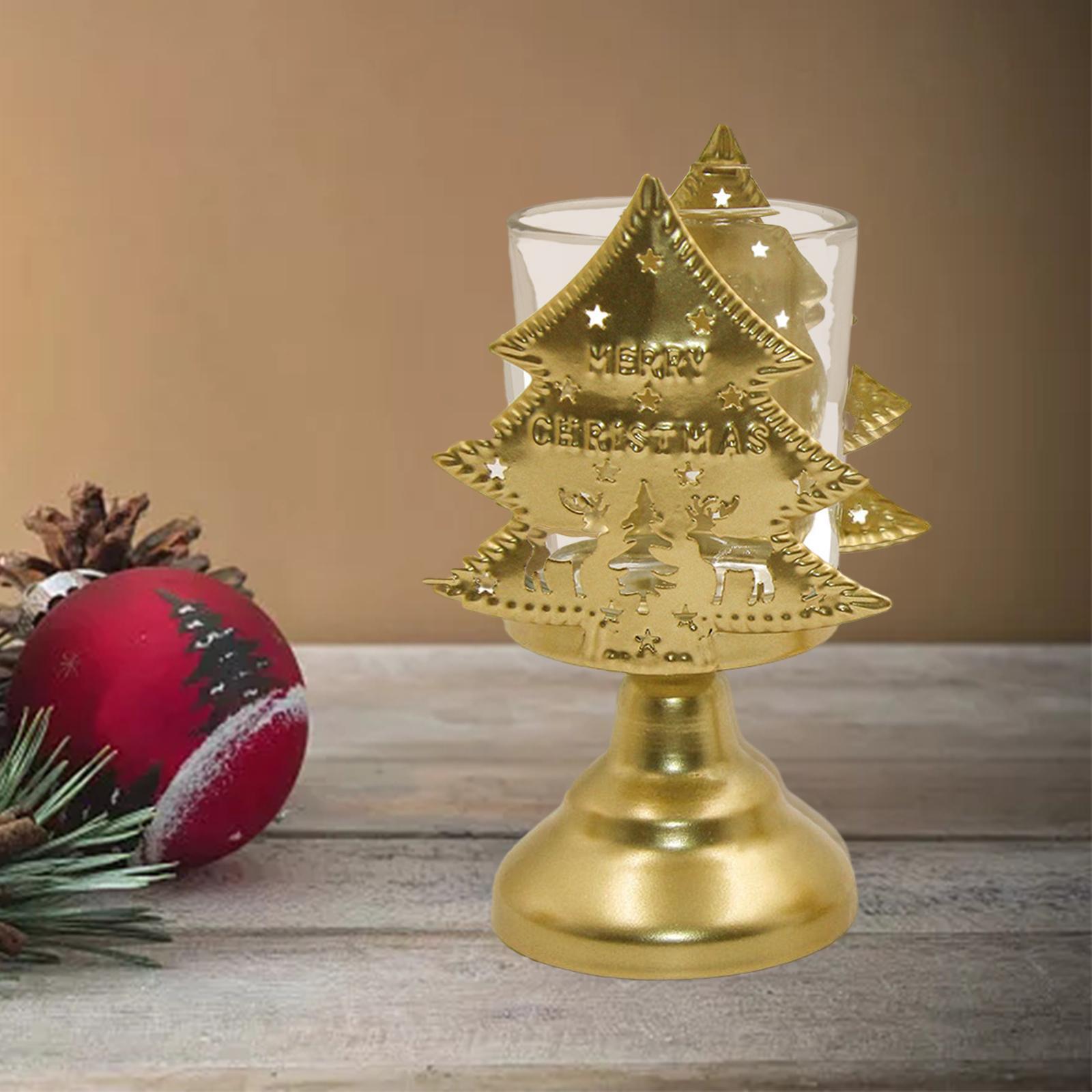Christmas Votive Candle Holders, Tealight Holders Decorative for Christmas Holiday Party Home Decor