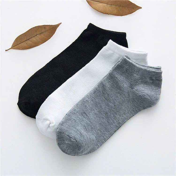 [Combo 3 đôi] Tất lười nam nữ chất cotton 3B thấm hút mồ hôi, chất cotton pha- [Tất lười 3 đôi