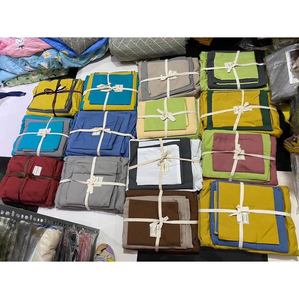 BỘ CHĂN GA GỐI COTTON TICI DAA Bedding dày mát, bộ drap nệm phong cách Hàn quốc cao cấp đủ màu đủ size