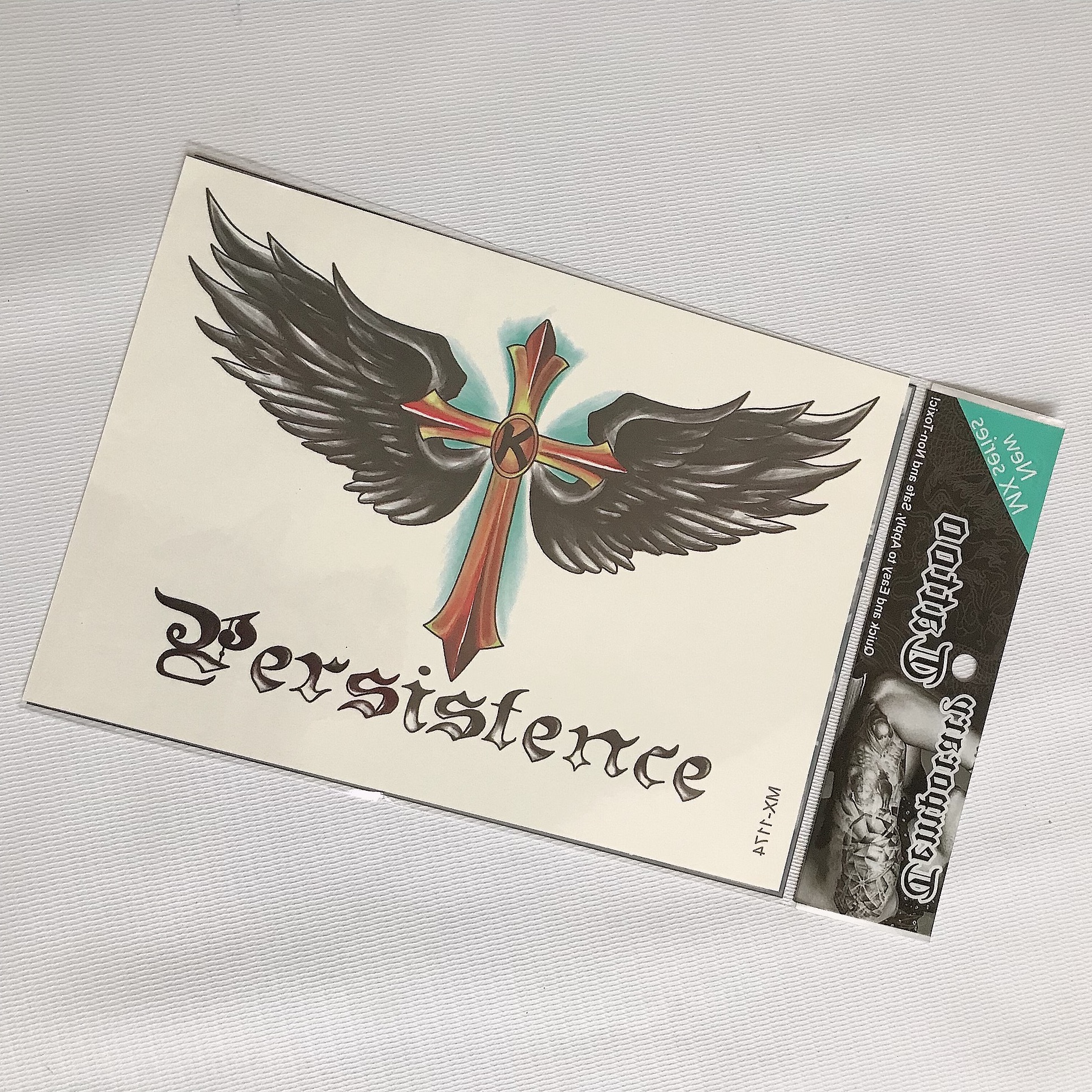 Hình xăm dán bắp tay xinh mặt quỷ màu 15x21cm