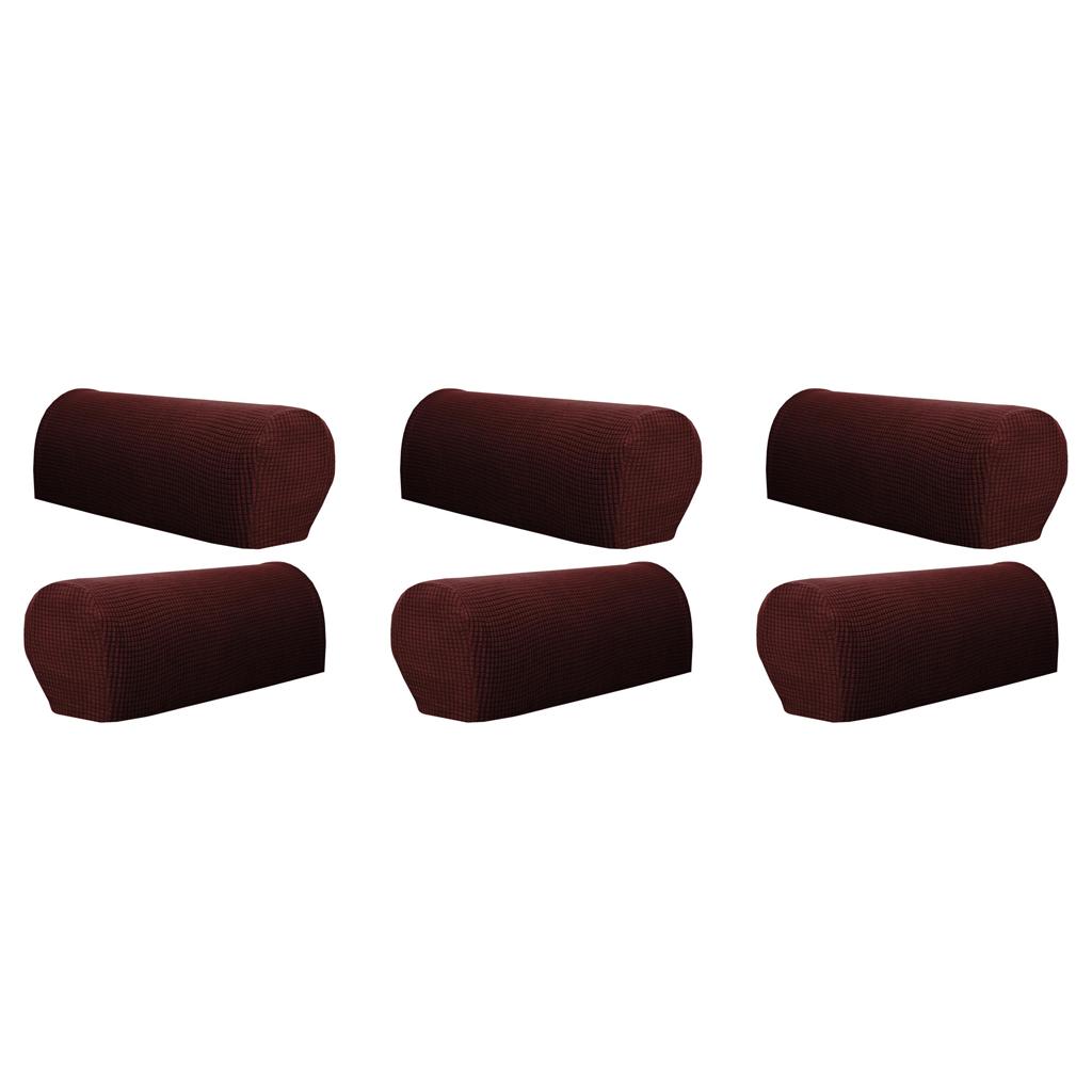 Set of 6 Flannel Furniture Sofa Armrest Covers Protectors