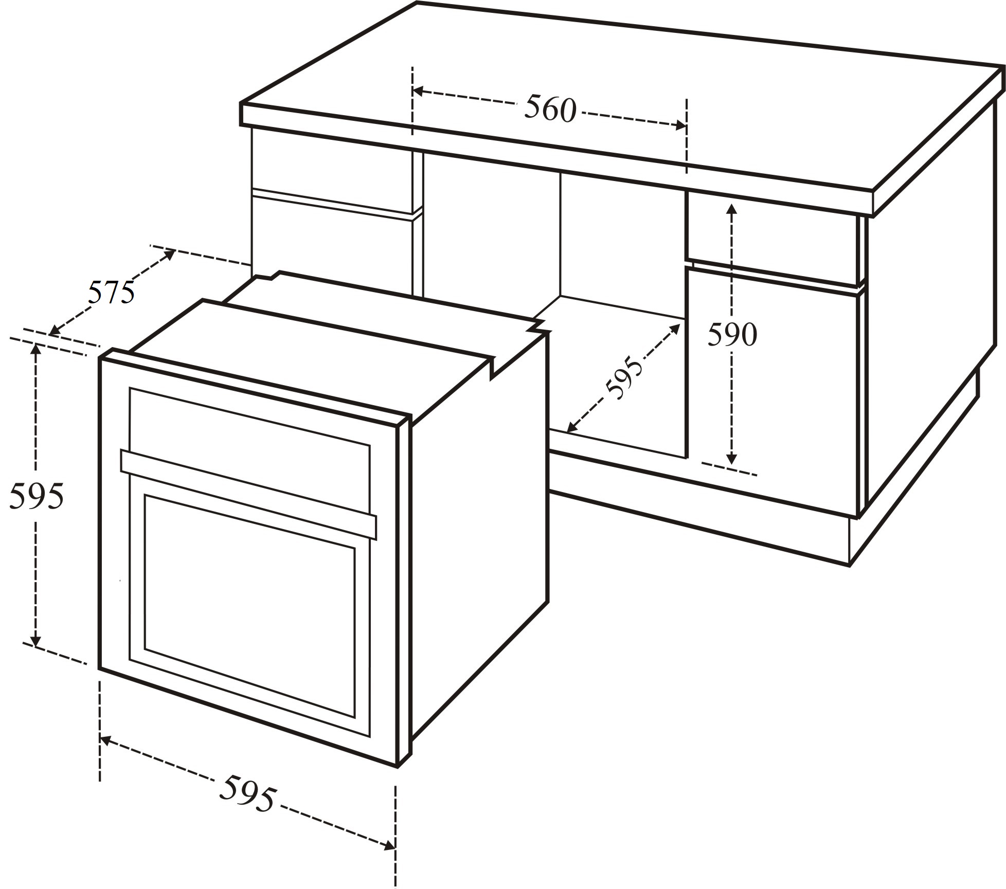 Lò Nướng Âm Tủ KAFF KF-T90M - 66L Malaysia - Hàng Chính Hãng