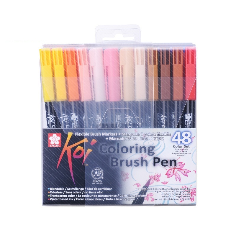 Bộ 48 bút cọ mầu nước Sakura Koi Colouring brush pen