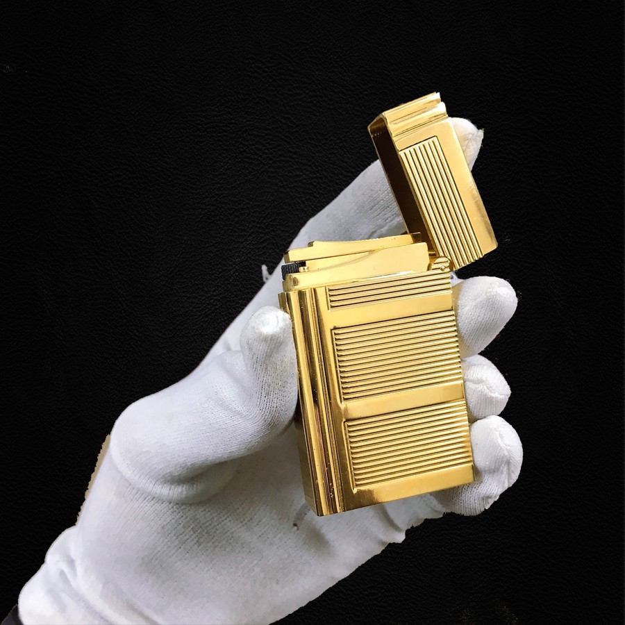 Vỏ Hột Quẹt Bật Lửa Upon Gas Đá D104V Họa Tiết Kẻ Ngang Đẹp Độc Lạ - Dùng Gas Đá Cao Cấp