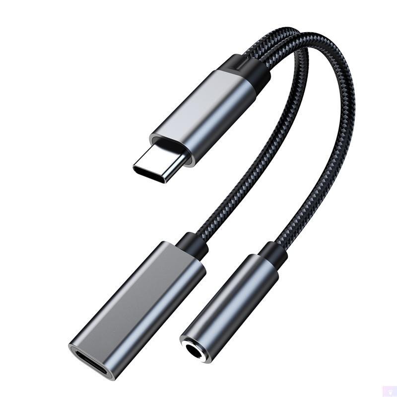 Đầu Chuyển Đổi Tai Nghe USB C DAC 2 Trong 1 Type C Sang 3.5 3mm AUX USB C 3.5 Cho Samsung USBC 3 5