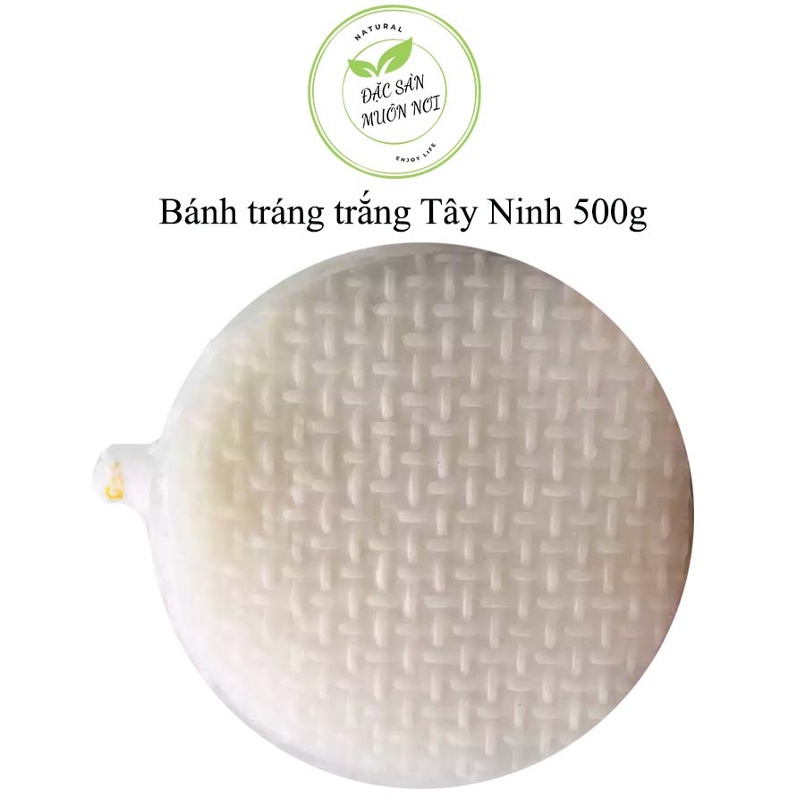 Bánh tráng trắng dẻo Thu Vân dài 21cm (dùng cuốn thịt luộc, gỏi cuốn, trộn bánh tráng)