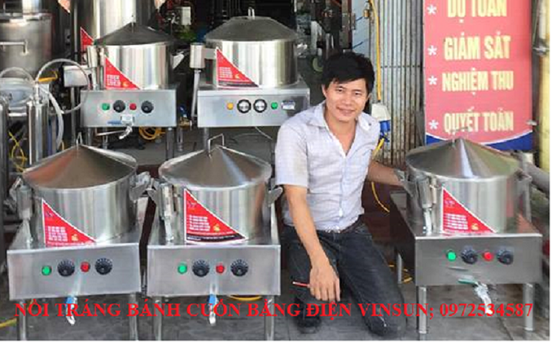 NỒI TRÁNG BÁNH CUỐN INOX ĐIỆN TỰ ĐỘNG VINSUN