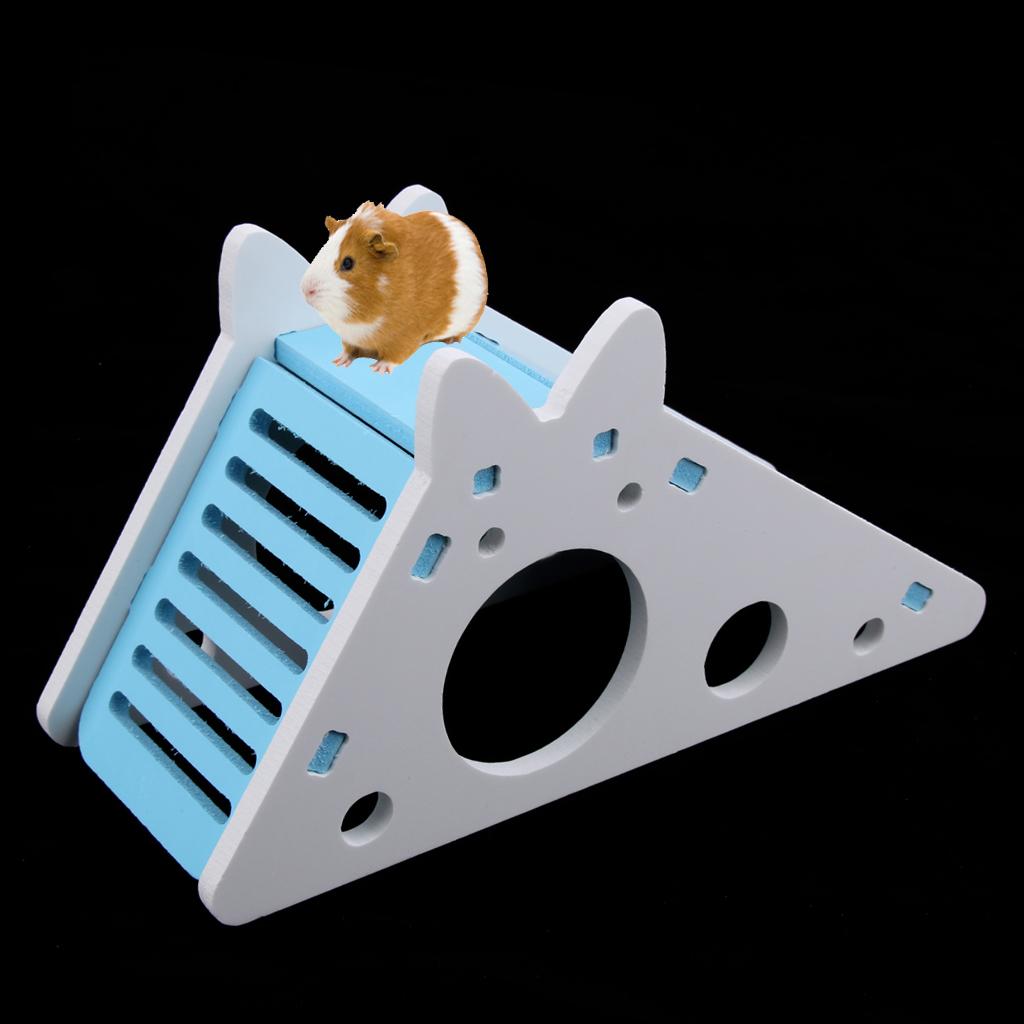 Hamster Ladder Toy Durable Platform Small Pet Bed House Toy Blue