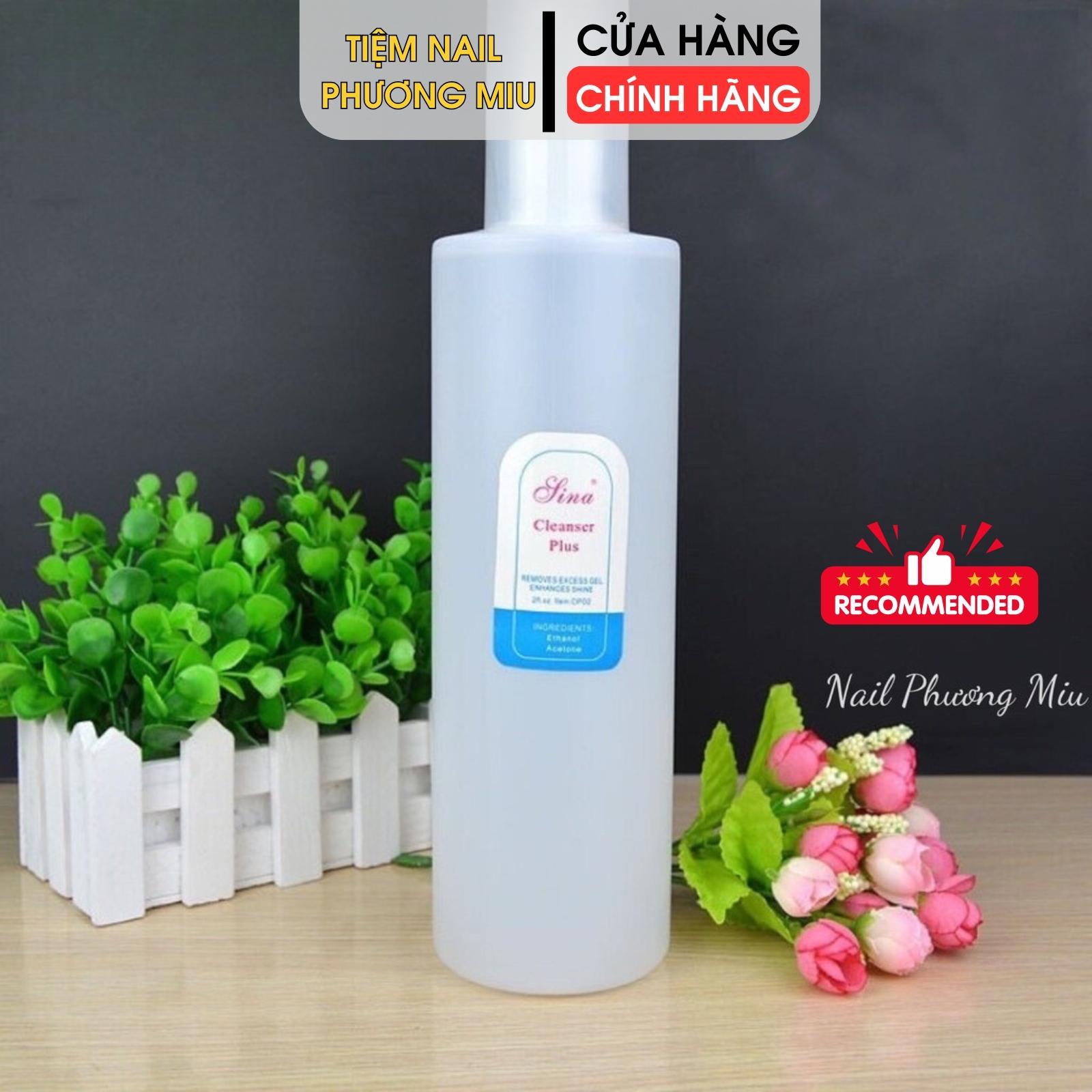 Nước Lau Gel Sina Chai 1000ml, Bền Thơm Dễ Sạch, Dung Dịch Phá Gel Cleanser Plus 1 Lít Làm Sạch Móng Nhanh Khô Cho Làm Nail Chuyên Nghiệp Cleansing
