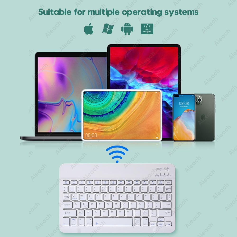 Bluetooth-Tương Thích Bàn Phím Cho Apple Teclado iPad Xiaomi Samsung Huawei Điện Thoại Máy Tính Bảng Bàn Phím Không Dây Cho Android Windows
