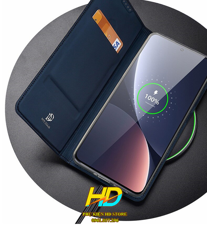 Bao Da Cao Cấp Dành Cho Xiaomi 13 Chính Hãng Dux Ducis Skin Siêu Mỏng- Siêu Mềm - Siêu Mịn, Có Ngăn Đựng Thẻ - Hàng Chính Hãng