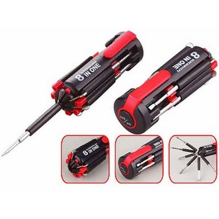 TUA VÍT ĐA NĂNG 8 IN 1 CÓ ĐÈN PIN CỰC TIỆN CHO BỘ DỤNG CỤ GIA ĐÌNH  M4 in 1