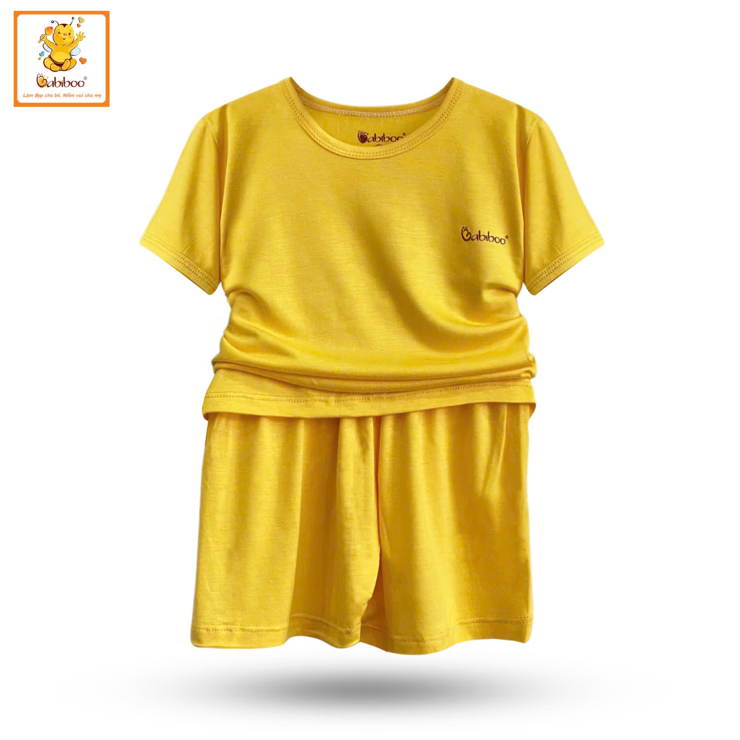 Đồ bé trai Babiboo bộ quần áo cộc tay bé trai, bé gái chất vải viscose sợi gỗ mềm mịn, mát BTK73